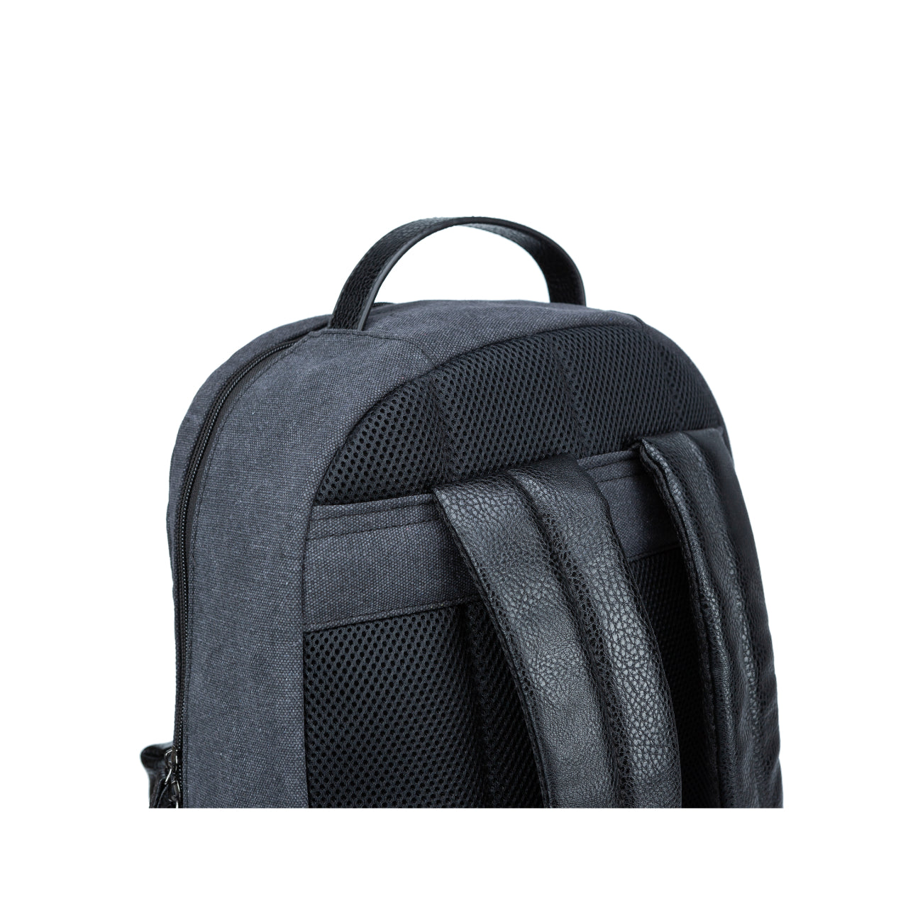 PX Men's Black Canvas hotsell & Vegan Leather Casual Backpack